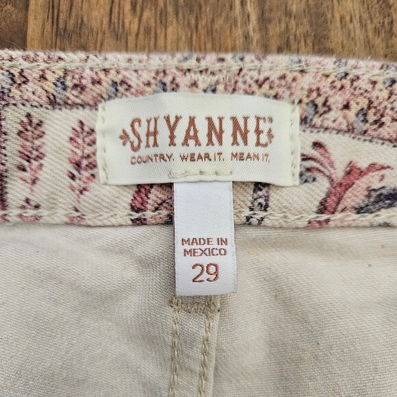 Shyanne Bell Bottom Jeans Womens 29x32 Floral Paisley Country Wear Pants - Picture 5 of 9